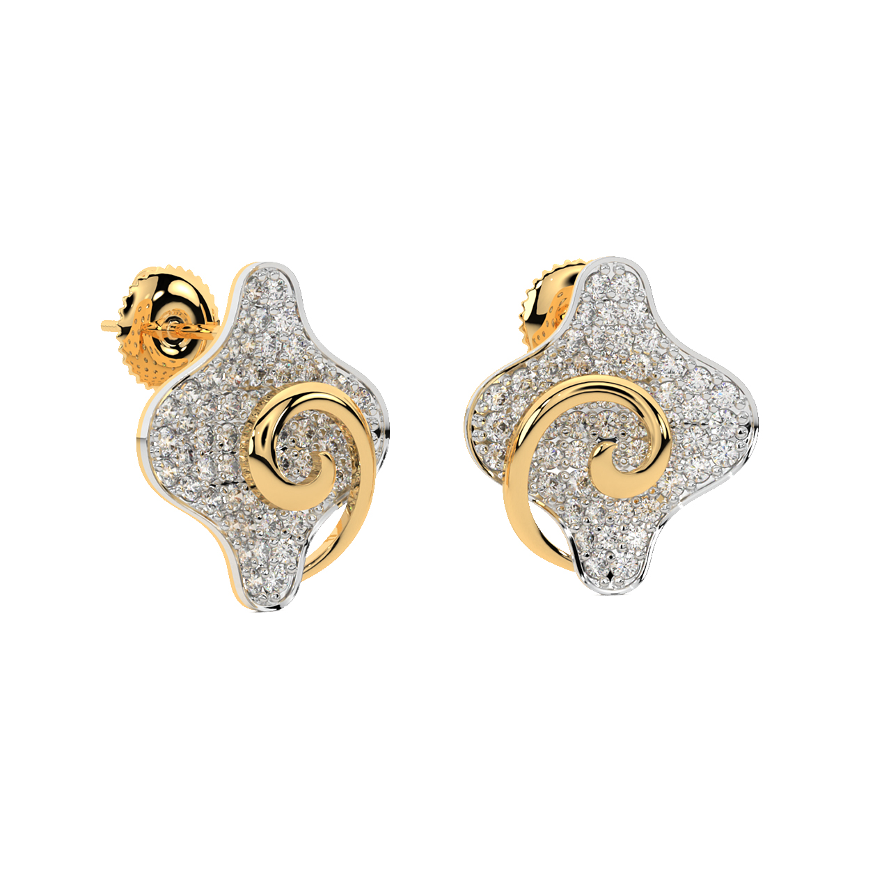 Samuel Round Diamond Stud Earrings